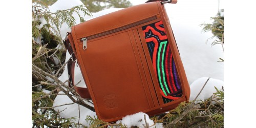 Awa - Leather bag with mola